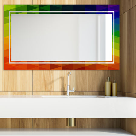 Triangular Colourfields 40 - Glam Mirror - Modern Vanity Mirror