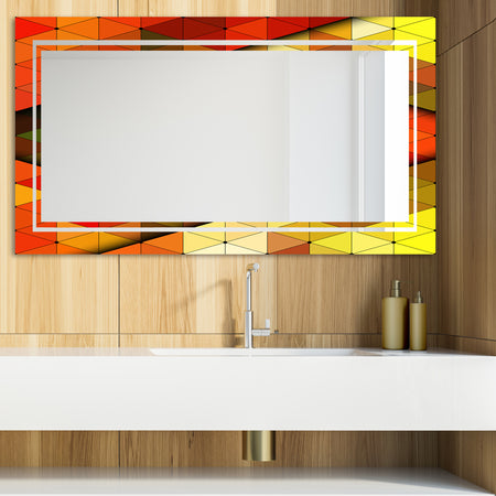 Triangular Colourfields 41 - Glam Mirror - Modern Vanity Mirror
