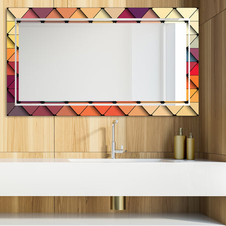 Triangular Colourfields 42 - Glam Mirror - Modern Vanity Mirror