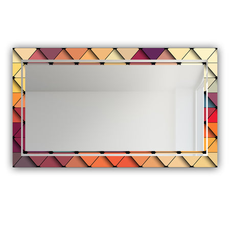 Triangular Colourfields 42 - Glam Mirror - Modern Vanity Mirror