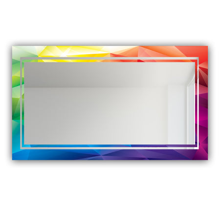 Triangular Colourfields 44 - Glam Mirror - Modern Vanity Mirror