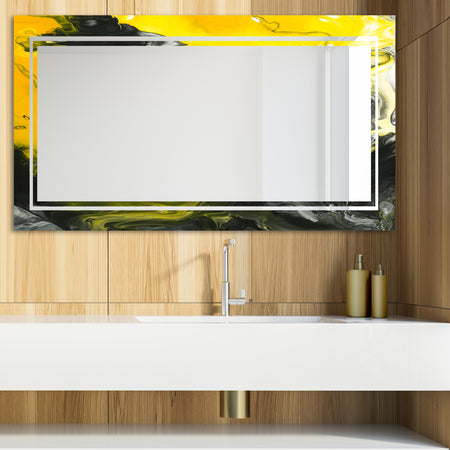 Marbled Yellow 10 - Glam Mirror - Modern Vanity Mirror