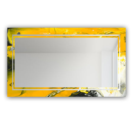 Marbled Yellow 11 - Glam Mirror - Modern Vanity Mirror