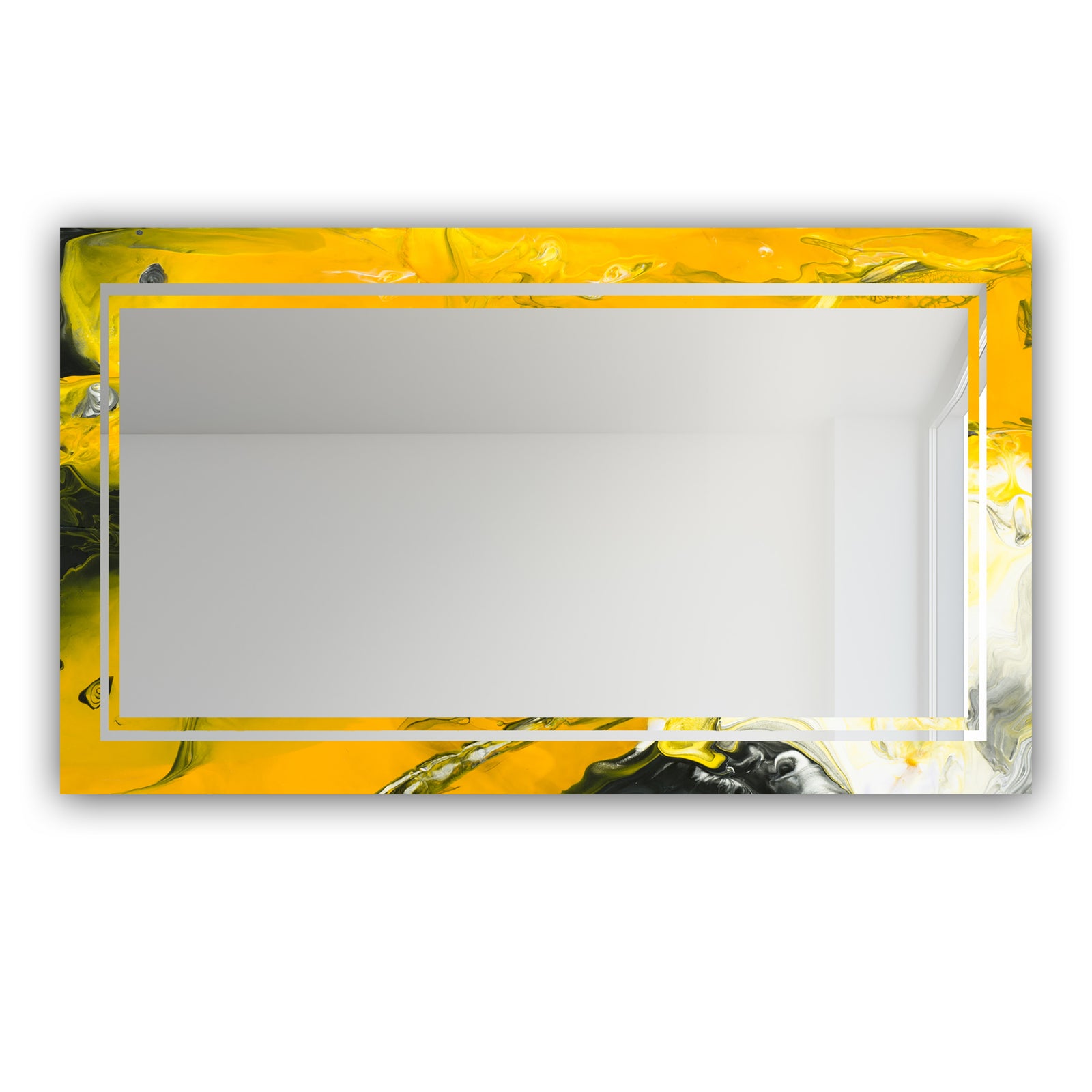 Marbled Yellow 11 - Glam Mirror - Modern Vanity Mirror