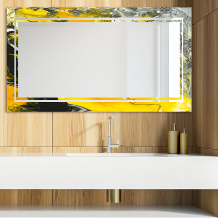 Marbled Yellow 12 - Glam Mirror - Modern Vanity Mirror