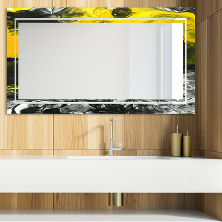 Marbled Yellow 13 - Glam Mirror - Modern Vanity Mirror