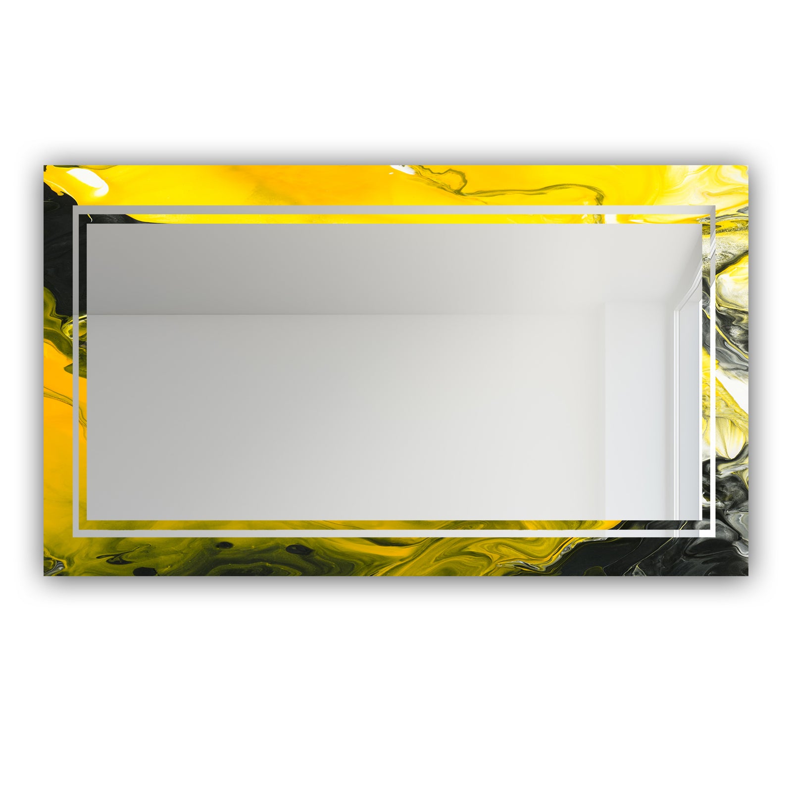 Marbled Yellow 14 - Glam Mirror - Modern Vanity Mirror