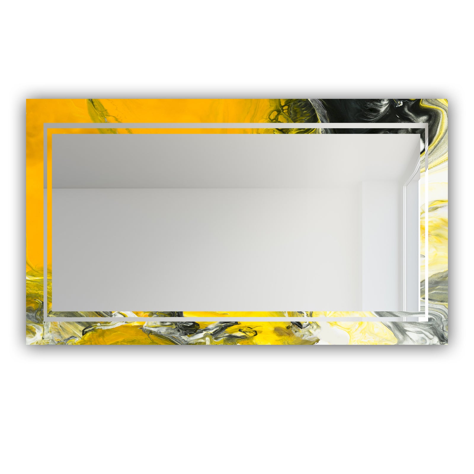 Marbled Yellow 15 - Glam Mirror - Modern Vanity Mirror