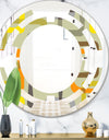 Retro Square Design VII - Modern Round or Oval Wall Mirror - Space