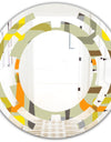 Retro Square Design VII - Modern Round or Oval Wall Mirror - Space