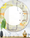 Retro Square Design VII - Modern Round or Oval Wall Mirror - Wave
