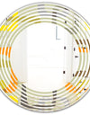 Retro Square Design VII - Modern Round or Oval Wall Mirror - Wave