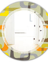 Retro Square Design VII - Modern Round or Oval Wall Mirror - Triple C