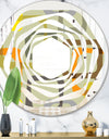 Retro Square Design VII - Modern Round or Oval Wall Mirror - Whirl