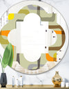 Retro Square Design VII - Modern Round or Oval Wall Mirror - Quatrefoil