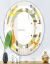 Retro Square Design VII - Modern Round or Oval Wall Mirror - Space