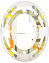 Retro Square Design VII - Modern Round or Oval Wall Mirror - Space