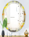 Retro Square Design VII - Modern Round or Oval Wall Mirror - Triple C