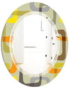 Retro Square Design VII - Modern Round or Oval Wall Mirror - Triple C