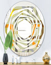 Retro Square Design VII - Modern Round or Oval Wall Mirror - Whirl