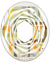 Retro Square Design VII - Modern Round or Oval Wall Mirror - Whirl