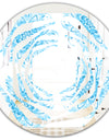 Porch Den 'Circular Geometric In Blue - Wall Mirror