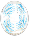 Porch Den 'Circular Geometric In Blue - Wall Mirror