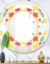 Retro Circular Pattern VII - Modern Round or Oval Wall Mirror - Space