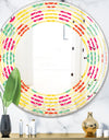 Retro Circular Pattern VII - Modern Round or Oval Wall Mirror - Wave
