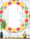 Retro Circular Pattern VII - Modern Round or Oval Wall Mirror - Triple C