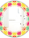 Retro Circular Pattern VII - Modern Round or Oval Wall Mirror - Triple C
