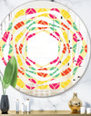 Retro Circular Pattern VII - Modern Round or Oval Wall Mirror - Whirl