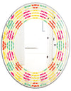 Retro Circular Pattern VII - Modern Round or Oval Wall Mirror - Wave