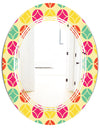 Retro Circular Pattern VII - Modern Round or Oval Wall Mirror - Triple C
