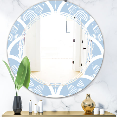 Japanese style Half - Modern Round or Oval Wall Mirror - Triple C