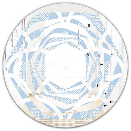 Japanese style Half - Modern Round or Oval Wall Mirror - Whirl