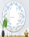 Japanese style Half - Modern Round or Oval Wall Mirror - Quatrefoil