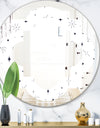 Golden Geometrical Diamond Pattern III - Modern Round or Oval Wall Mirror - Quatrefoil