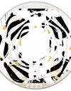 Monochrome Geometric Pattern V - Modern Round or Oval Wall Mirror - Whirl
