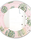 Palm Tropical leaves pattern. - Modern Round or Oval Wall Mirror - Wave