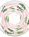 Palm Tropical leaves pattern. - Modern Round or Oval Wall Mirror - Whirl