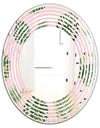 Palm Tropical leaves pattern. - Modern Round or Oval Wall Mirror - Wave