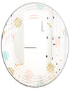 Gold Chic Design III - Modern Round or Oval Wall Mirror - Wave