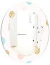Gold Chic Design III - Modern Round or Oval Wall Mirror - Triple C