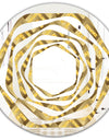 Golden Plaid pattern - Modern Round or Oval Wall Mirror - Whirl
