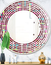 Retro Abstract Design XVII - Modern Round or Oval Wall Mirror - Wave