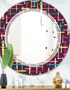 Retro Abstract Design XVII - Modern Round or Oval Wall Mirror - Triple C