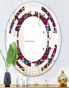 Retro Abstract Design XVII - Modern Round or Oval Wall Mirror - Space