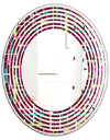 Retro Abstract Design XVII - Modern Round or Oval Wall Mirror - Wave