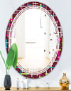 Retro Abstract Design XVII - Modern Round or Oval Wall Mirror - Triple C